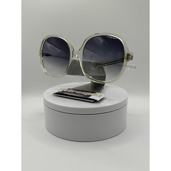 NEW Vintage Oversize Sunglasses | Non RX | Grey Fade Lens | Clear Frame | 1960s - Picture 4 of 8